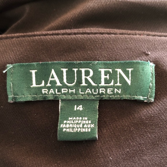 Lauren/Ralph Lauren Lined Cocktail Dress w/Back V - Picture 8 of 10